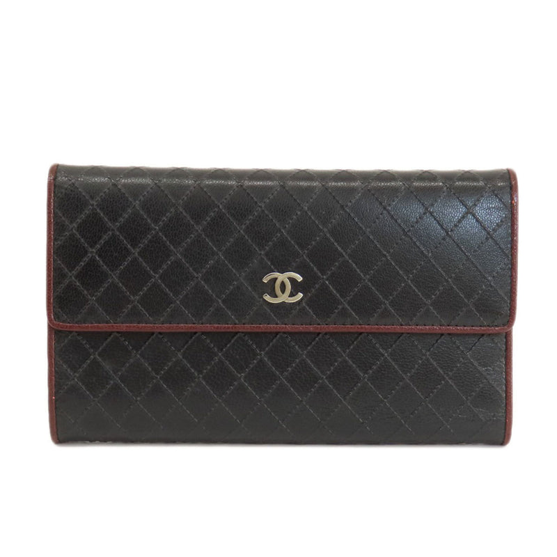 CHANEL Coco Mark Long Wallet Leather Women's