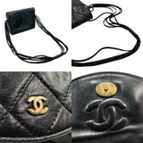 CHANEL Shoulder Bag Lambskin Black Women's n0003