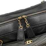 Chanel Coco Mark V Stitch Double Flap Chain Shoulder Bag Black Caviar Skin Women's CHANEL