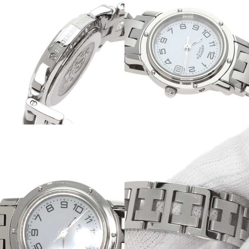 Hermes CL4.210 Clipper Watch Stainless Steel SS Ladies HERMES