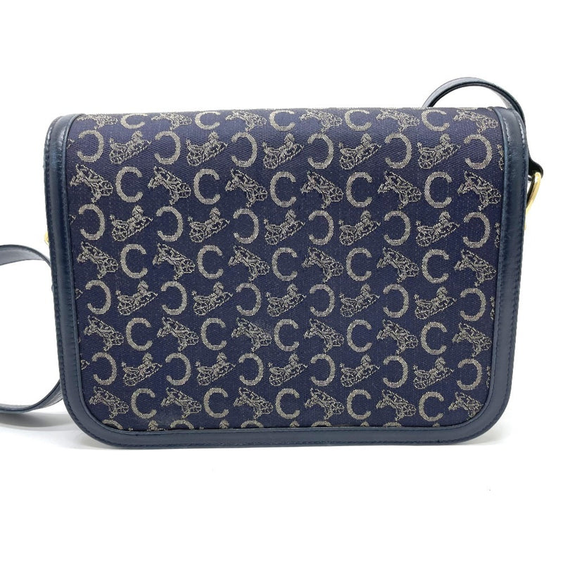 CELINE Macadam carriage hardware bag shawl Shoulder Bag Navy