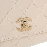 CHANEL Chanel Matelasse XXS White/Rainbow Champagne AS2215 Women's Calfskin Handbag