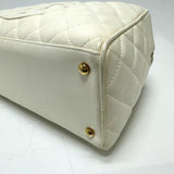 Chanel CC Mark Quilted Matelasse Bag Hand Bag White