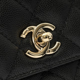 CHANEL Chanel Matelasse XXS Chain Shoulder Black AS2215 Women's Caviar Skin Handbag