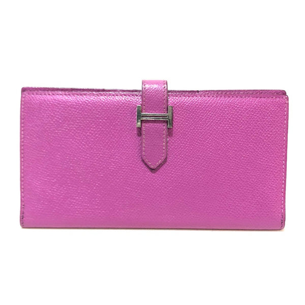 Hermes Bearn Bifold Long Wallet Long Wallet purple SilverHardware cyclamen