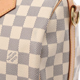 LOUIS VUITTON Damier Azur Speedy Bandouliere 25 White N40608 Women's Canvas Handbag