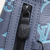 LOUIS VUITTON Louis Vuitton Duo Sling Bag Body Monogram Shadow Navy River Blue M46562 IC Men's