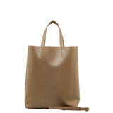 CELINE Vertical Cabas Small Tote Bag Shoulder Brown Leather Women's