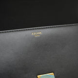 Celine Classic Triomphe Shoulder Bag in Calfskin Black 187363