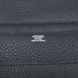 HERMES Steve Bussas 35 Shoulder Bag Taurillon Clemence Leather Black