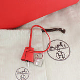 Hermes Bag Victoria 35 Red Rouge Coup Taurillon Clemence Handbag Shoulder Boston HERMES Leather Men's Women's Tote TK1883