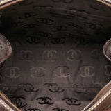 Chanel Matelasse Coco Mark Wild Stitch Handbag Tote Bag Brown Lambskin Women's CHANEL