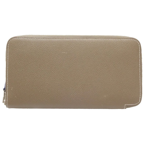 HERMES Azap Long Silk-in Wallet Vaux Epson Etoupe 083320