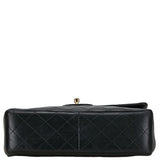 Chanel Matelasse 25 Coco Mark Double Flap Chain Shoulder Bag Black Lambskin Women's CHANEL