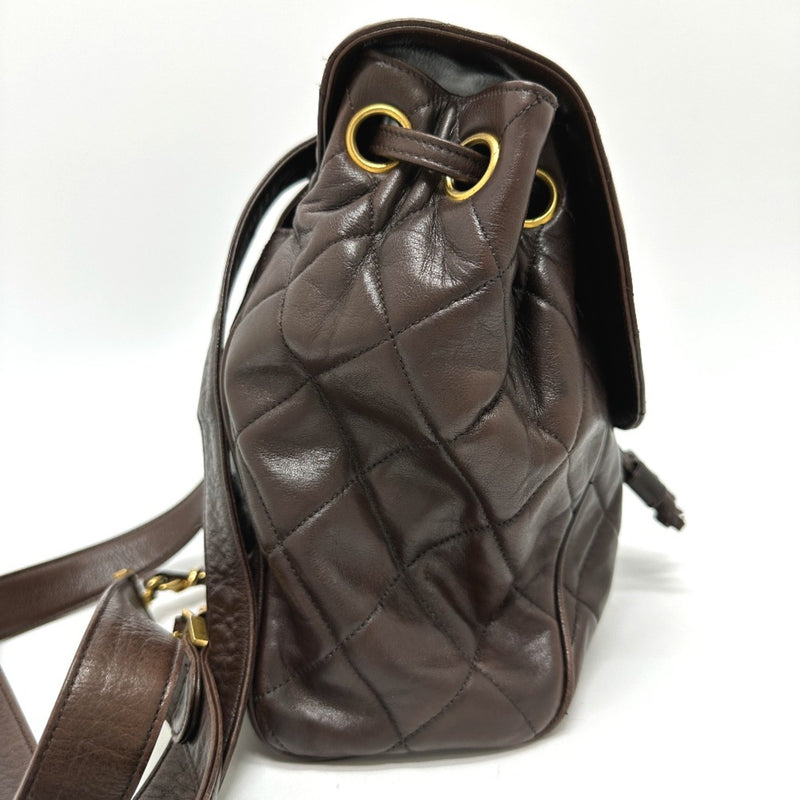 Chanel CC Mark Chain Backpack Brown GoldHardware