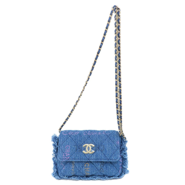 Chanel Chain Shoulder Matelasse Bag Denim Women's CHANEL