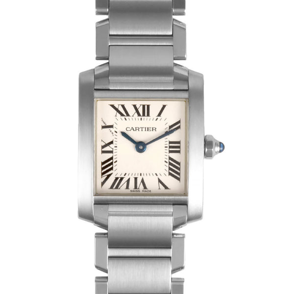 Cartier Tank Francaise SM Wristwatch Quartz White Dial