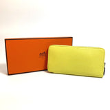 Hermes Silk-In Zip Around Long Wallet Souffle yellow