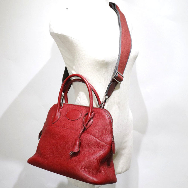 HERMES Hermes Bolide 31 Taurillon Clemence Rouge Ash Red L Ladies Handbag