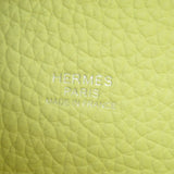 HERMES Picotin Lock PM Handbag Green Jaune Milton/Vert Taurillon Clemence leather Swift leather