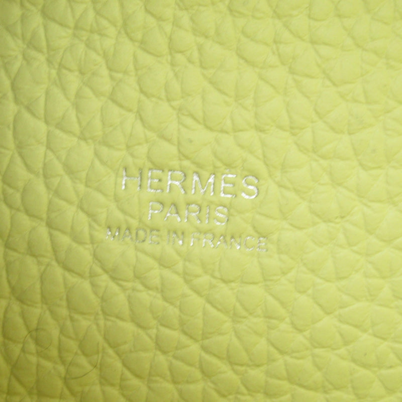 HERMES Picotin Lock PM Handbag Green Jaune Milton/Vert Taurillon Clemence leather Swift leather