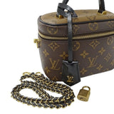 Louis Vuitton LOUIS VUITTON Bag Monogram Reverse Women's Handbag Shoulder 2way Vanity NV PM M45165 Brown Chain Compact