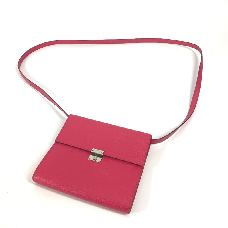 Hermes Bag Pochette Crossbody Shoulder Bag Rose Extreme pink