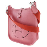 HERMES Evelyne TPM Shoulder Bag Amazon Taurillon Clemence Rose Azalea Made in France 2020 Pink/Red Y Crossbody Snap Button EvelyneTPM Women's