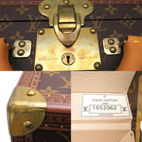 Louis Vuitton Cotteville 50 Ladies Trunk M41422 Monogram Ebene (Brown) with initials on name tag