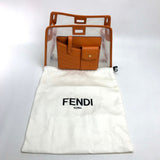 Fendi Customization Bag Peekaboo Cover Hand Bag Orange x clear