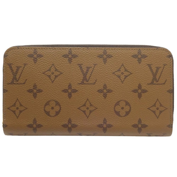 LOUIS VUITTON Louis Vuitton Long Wallet M82444 Zippy Monogram Reverse Brown 180544