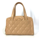 Chanel CC Mark Vintage Duffle Bag Shoulder Bag Bag Hand Bag Beige