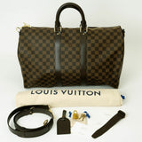 Louis Vuitton Keepall Bandouliere 45 Boston Bag Damier Ebene N41428 Women's LOUIS VUITTON