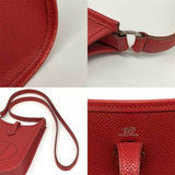 Hermes Evelyn TPM Leather Red Shoulder Bag Pochette Iconic HERMES