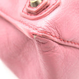 BALENCIAGA Paper bag mini Pink leather 305572