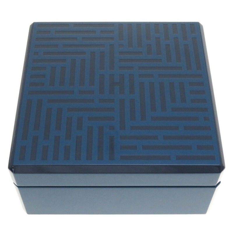 hermes watch box lacquer indigo case blue