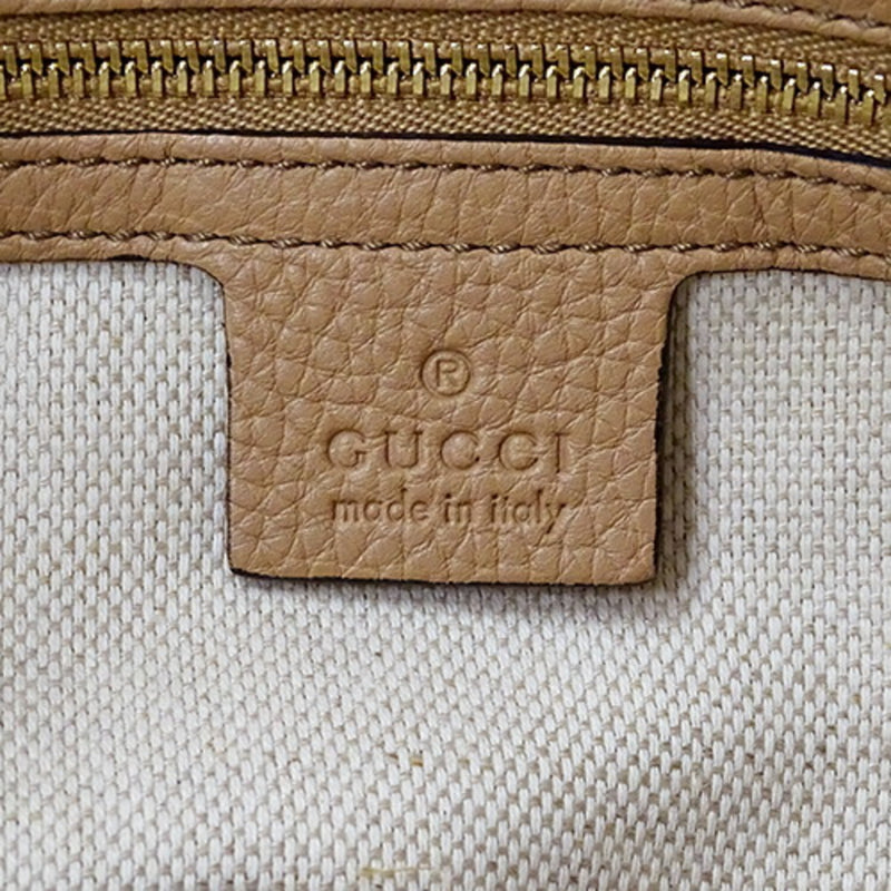 Gucci GUCCI Bag Women's Handbag Shoulder 2way Soho Leather Pink Beige 536194 Tassel