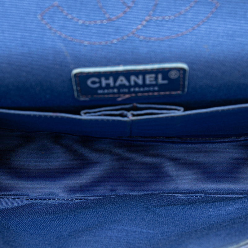 Chanel Airline Matelasse Coco Mark Double Flap Chain Shoulder Bag Blue Multicolor Lambskin Women's CHANEL