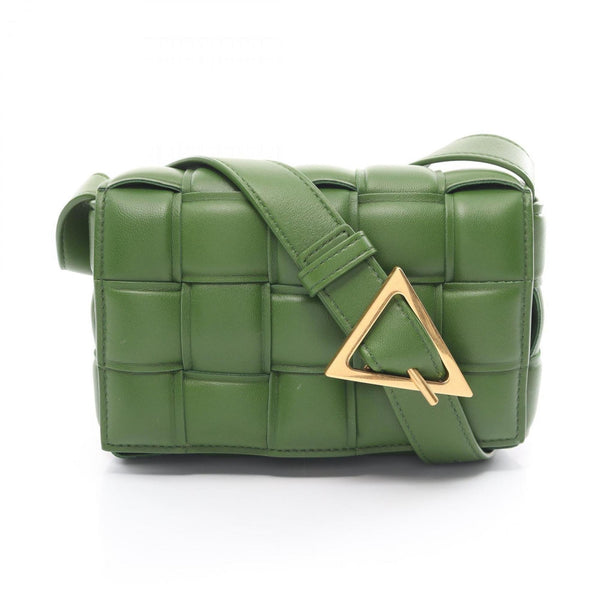 BOTTEGA VENETA Padded Cassette Small Shoulder Bag Leather Women's Green 717506