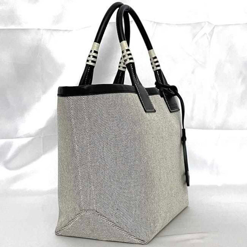 Hermes Tote Bag Steeple 25 Grey Black - f-20324 Handbag Canvas Leather Toile H Swift U Stamp HERMES