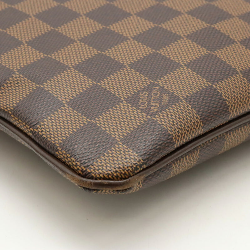 LOUIS VUITTON Damier Pochette Plat Brooklyn Shoulder Bag N41100