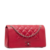 Chanel Matelasse Coco Mark Chain Shoulder Bag Red Leather Women's CHANEL