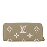 Louis Vuitton Bicolor Monogram Empreinte Portefeuille Clemence Round Long Wallet M82478 Creme Beige Calf Leather Women's LOUIS VUITTON