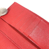 Hermes Compact wallet Trifold wallet Rouge Coo Red SilverHardware