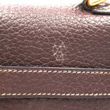 HERMES Kelly 35 Brown Chocolat Fjord leather Calfskin (cowhide)