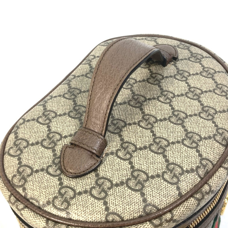 Gucci 611001 Sherry line Cosmetic case Hand Bag with mirror Vanity bag Beige