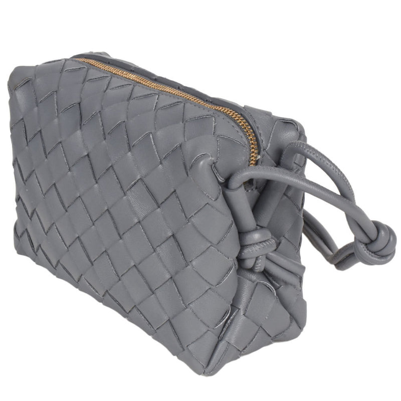 BOTTEGA VENETA Loop Camera Bag Shoulder Leather Grey