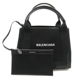 BALENCIAGA Navy Small Cabas Tote Bag Canvas Women's Black 3399332HH3N1000