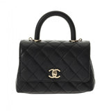 CHANEL Chanel Matelasse XXS Chain Shoulder Black AS2215 Women's Caviar Skin Handbag