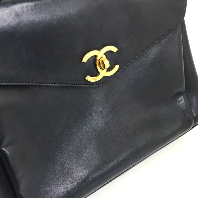 Chanel CC Mark Bag Chain Tote Bag shawl Shoulder Bag Navy GoldHardware